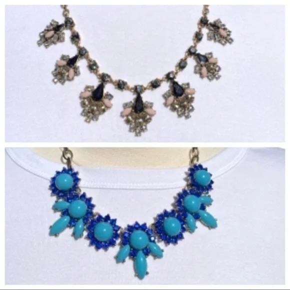 J Crew Necklace Jeweled Statement Bundle of Two - Picture 2 of 8